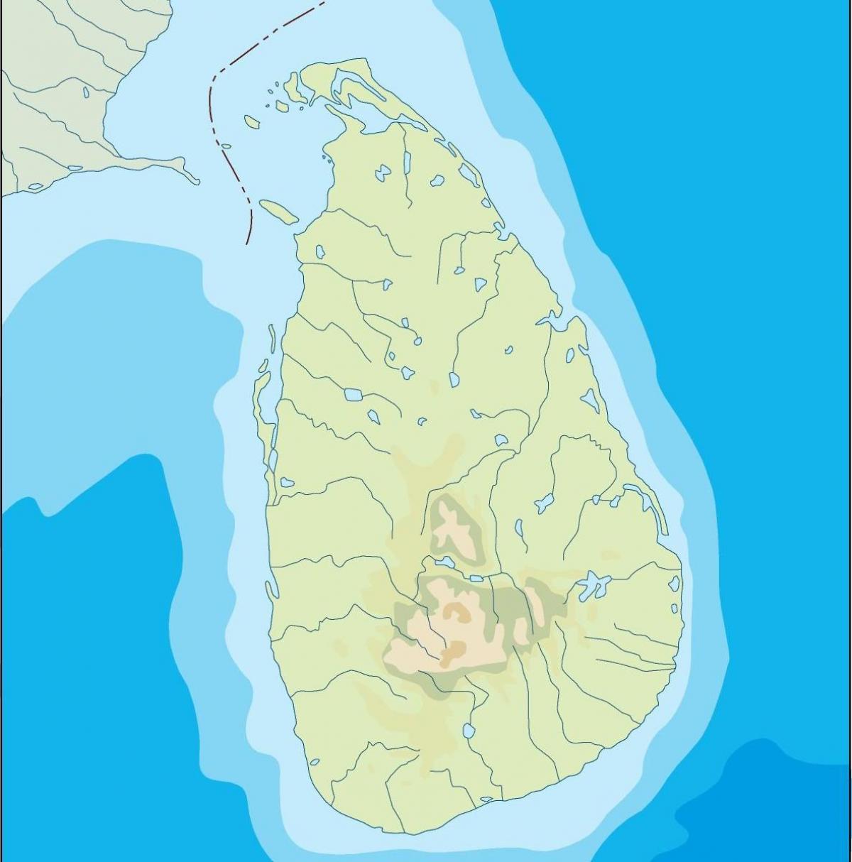 Šri Lanka vektorska karta