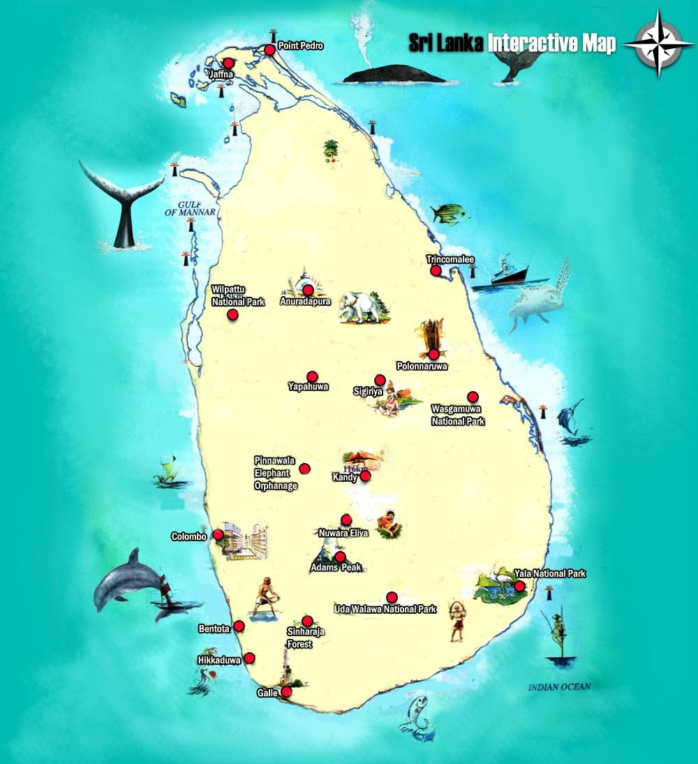 karta Jaffna Šri Lanka