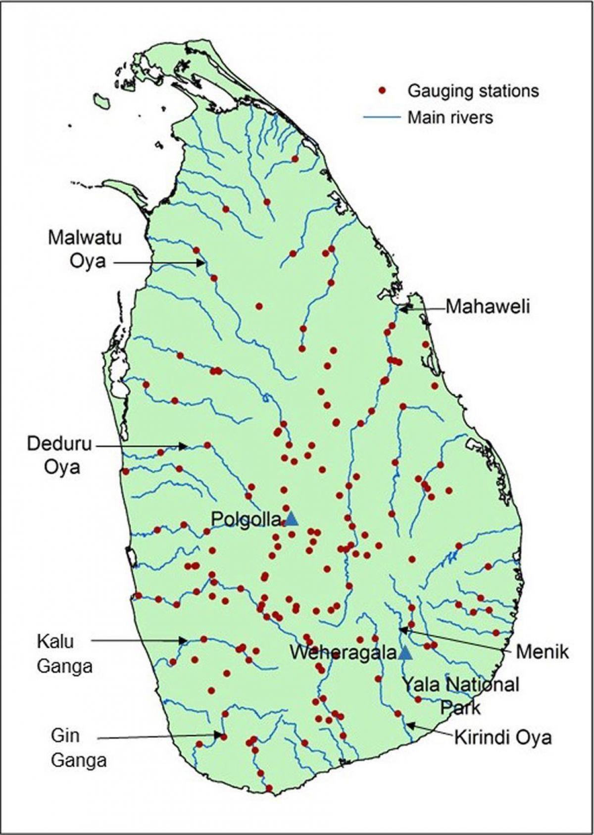 rijeku karti Šri Lanke