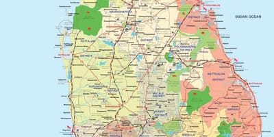 Šri Lanka Ампара područje na karti